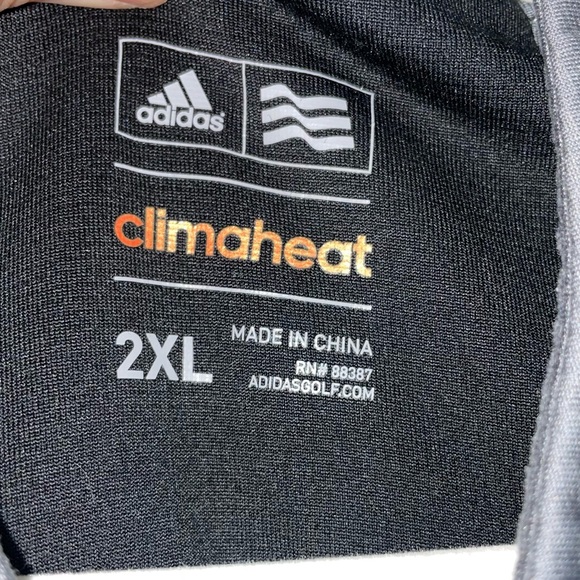 adidas climaheat size 2 XL gray long sleeve zip up - Picture 3 of 7